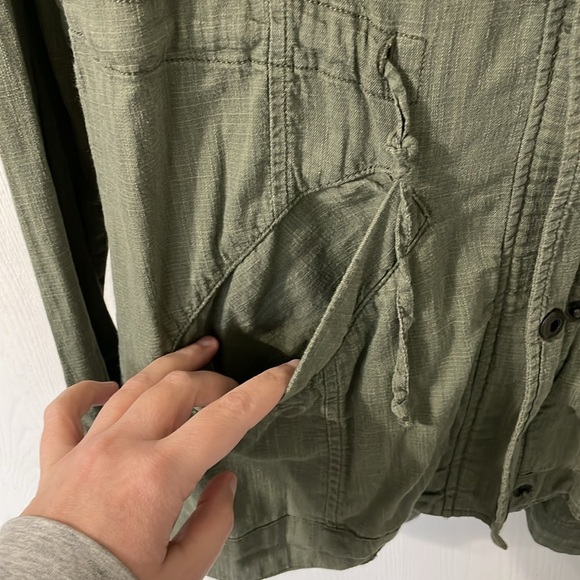 Abercrombie & Fitch Olive Army Green Women’s Light Utility Jacket Size XS - Picture 6 of 11